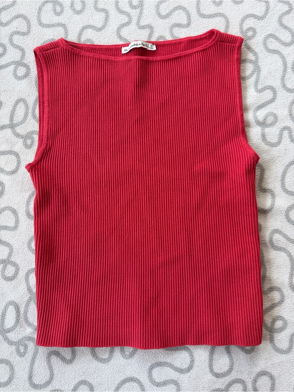 Abercrombie & Fitch Ribbed Knit Boatneck Tank